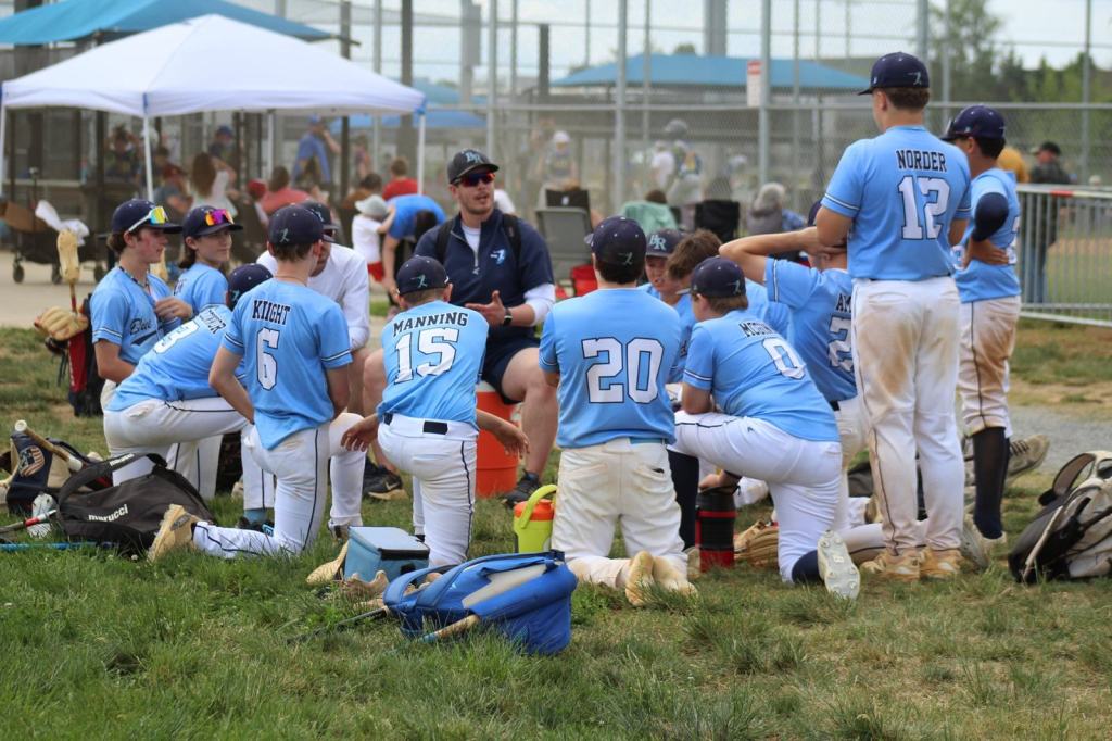 BRE dugout between innings
